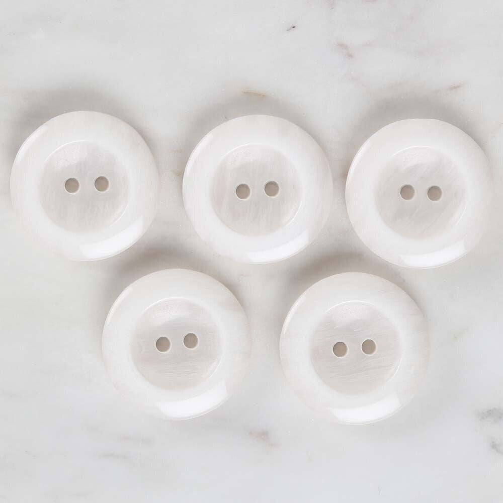 Loren Crafts 5'li Beyaz Düğme - 1710