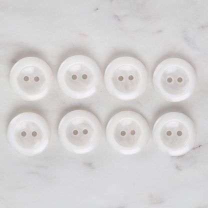 Loren Crafts 8'li Beyaz Düğme - 1711