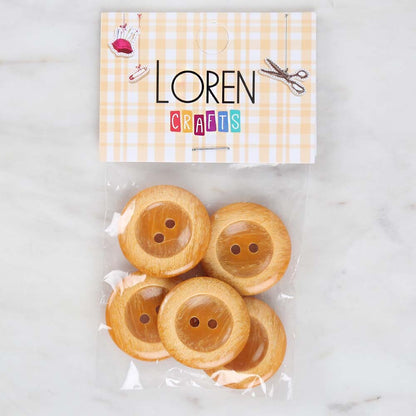 Loren Crafts 5'li Hardal Düğme - 1718