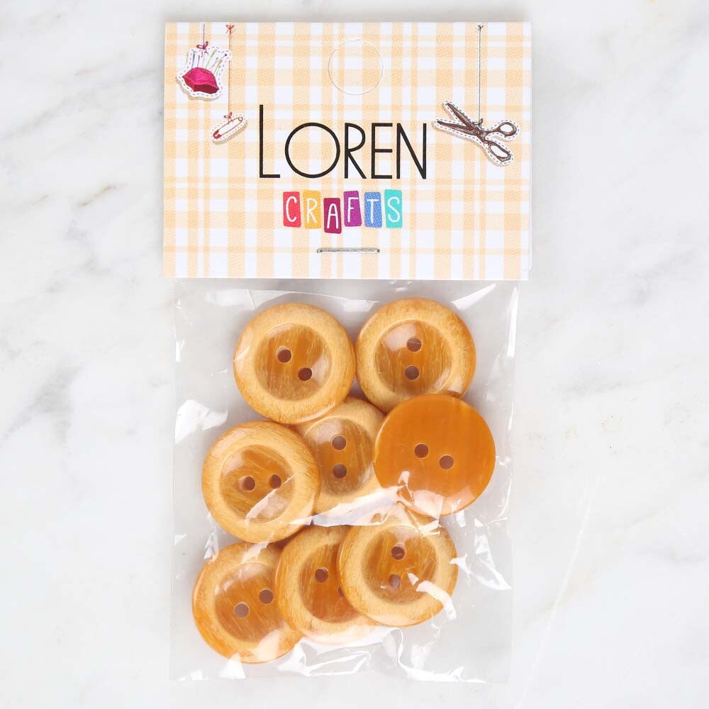 Loren Crafts 8'li Hardal Düğme - 1719