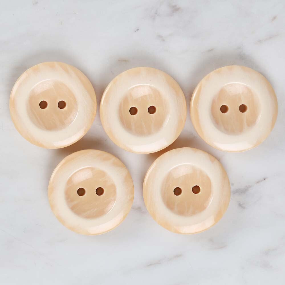 Loren Crafts 5'li Krem Büyük Düğme - 1720