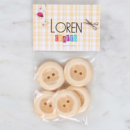 Loren Crafts 5'li Krem Düğme - 1722