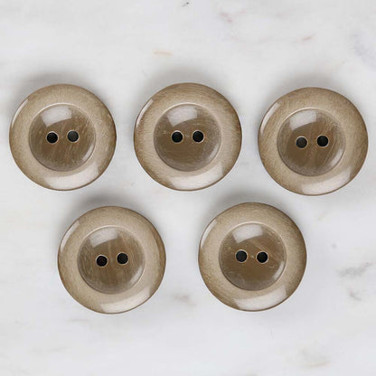 Loren Crafts 5'li Haki Düğme - 1730