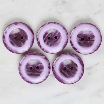 Loren Crafts 5'li Mor Büyük Düğme - 1732