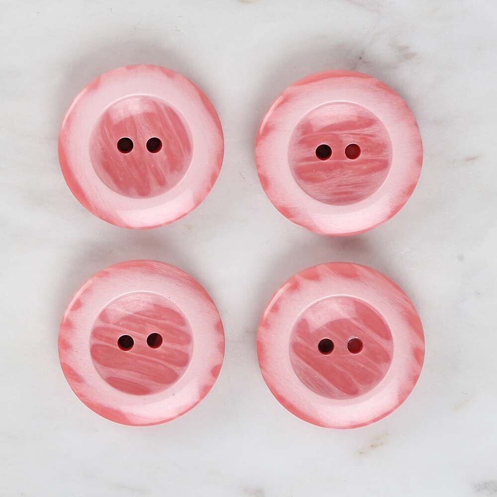 Loren Crafts 4'lü Pembe Düğme - 1741