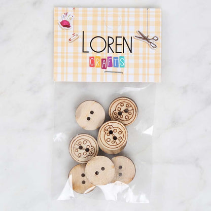 Loren Crafts 8'li Ahşap Düğme Uğur Böceği - 1757