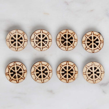 Loren Crafts 8'li Ahşap Düğme Dümen - 1759