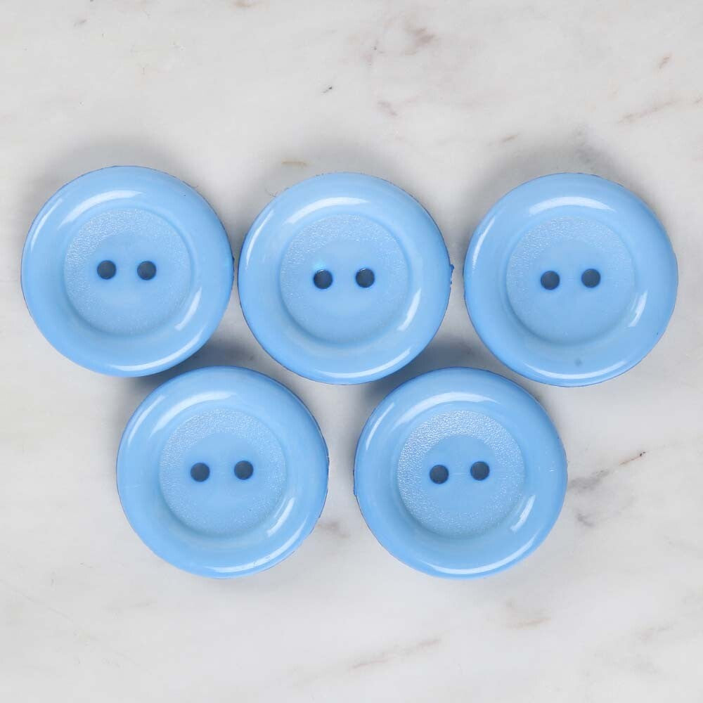 Loren Crafts 5'li Mavi Büyük Düğme - 1779