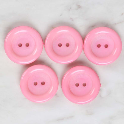 Loren Crafts 5'li Pembe Büyük Düğme - 1780