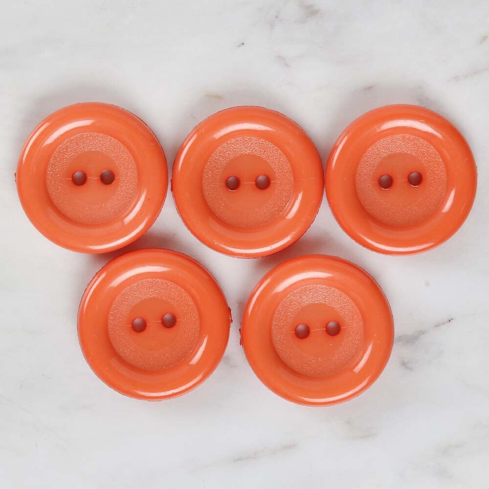 Loren Crafts 5'li Turuncu Büyük Düğme - 1783