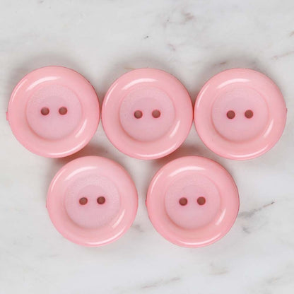 Loren Crafts 5'li Pembe Büyük Düğme - 1792