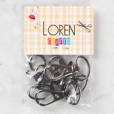 Loren Crafts 1,5 cm Papağan Klipsi Füme Anahtarlık 5'li Paket