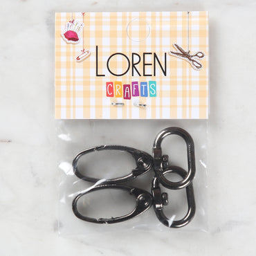 Loren Crafts 2 cm 2'li Makrome Füme Rengi Anahtarlık Kancası