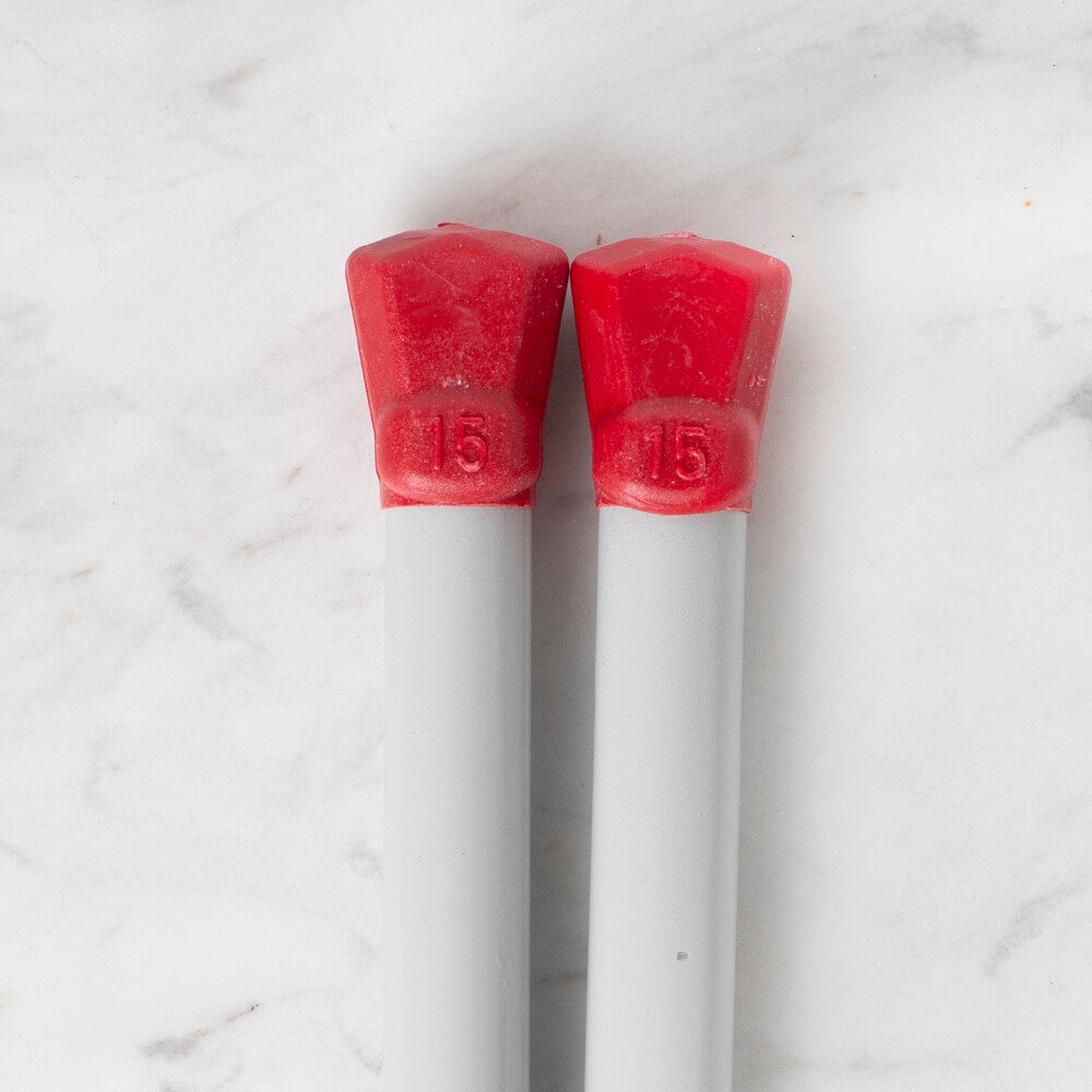 Yabalı 15 mm 35 cm Klasik Alüminyum Örgü Şişi