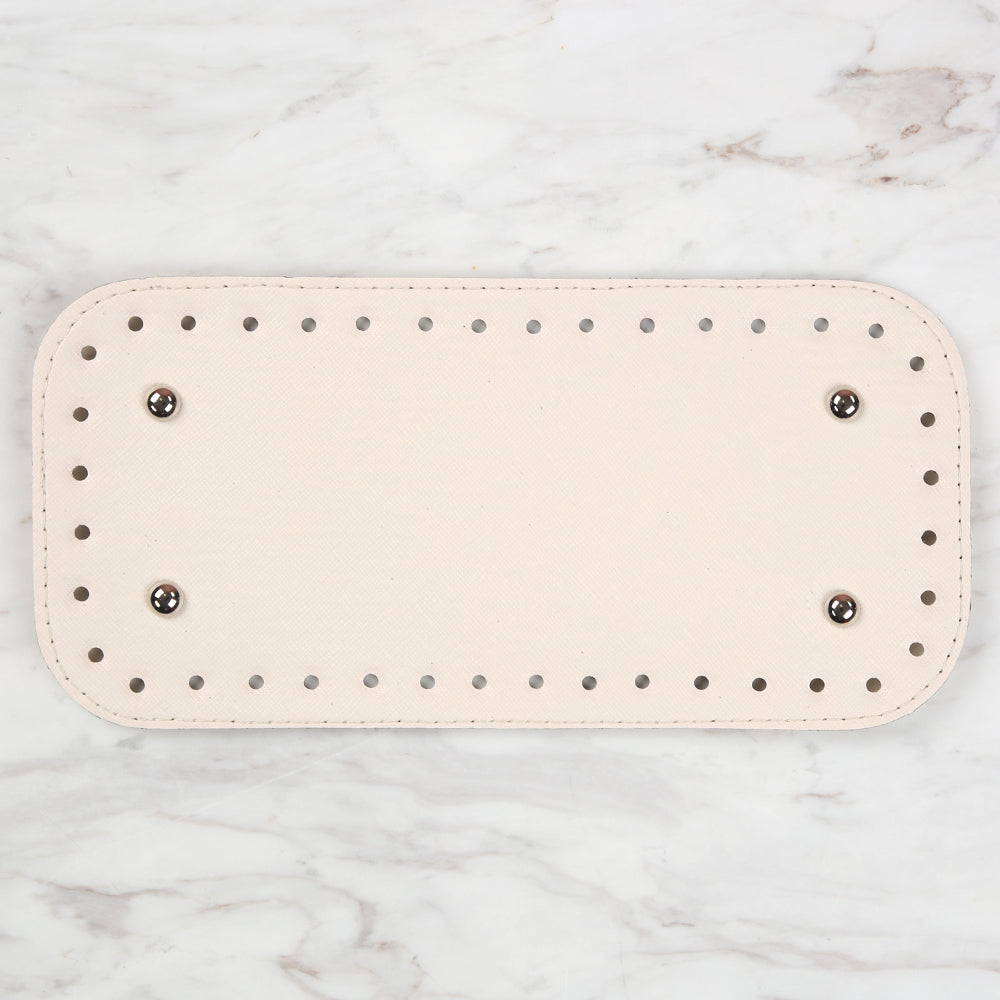 Nas Deri Çanta Tabanı 25 cm - Krem