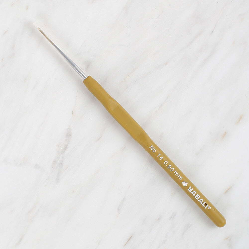 Yabalı Altın Uçlu Elastik Saplı Sarı Dantel Tığ No. 14  0.90mm