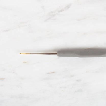 Yabalı Altın Uçlu Elastik Saplı Gri Dantel Tığ  No. 18  0.70mm