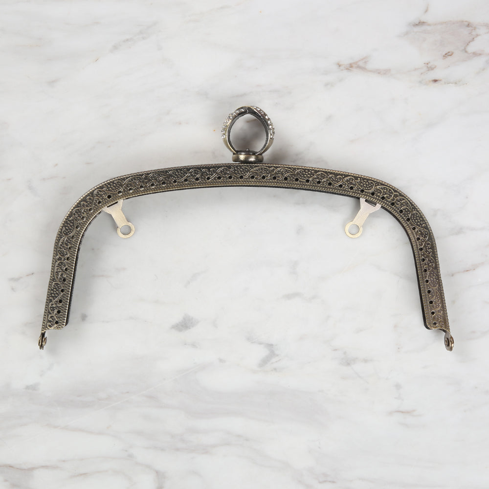 Nas Metal Çanta Klipsi 20 cm - Oksitli Altın