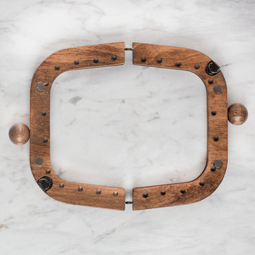 Loren Ahşap Çanta Klipsi 17.5 CM Kahverengi 