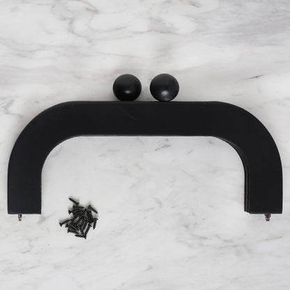 Loren Ahşap Çanta Klipsi 21.5 CM Siyah