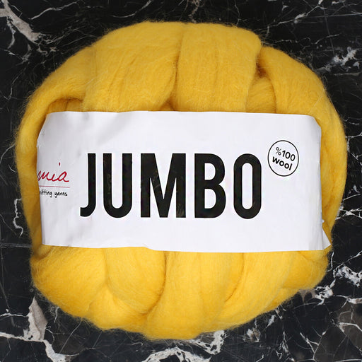 La mia Jumbo Sarı Dev Yün El Örgü İpi - J13
