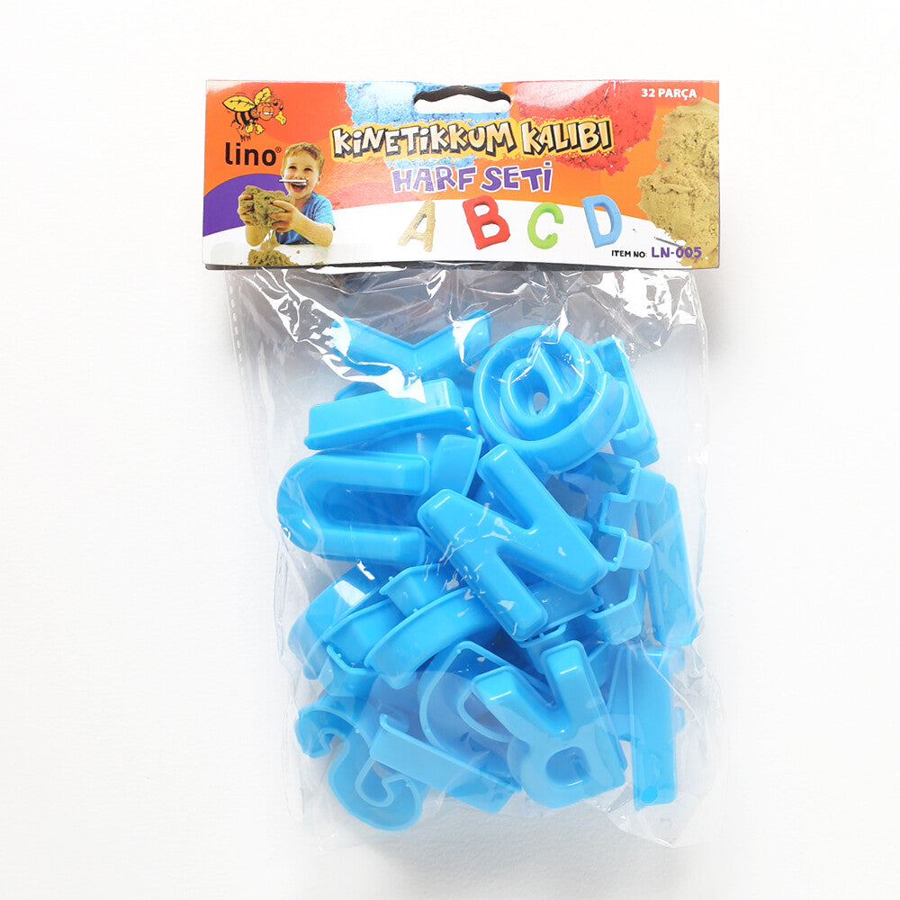 LİNO KİNETİK KUM KALIBI HARF SETİ 32 PARÇA - L005 TURKUAZ