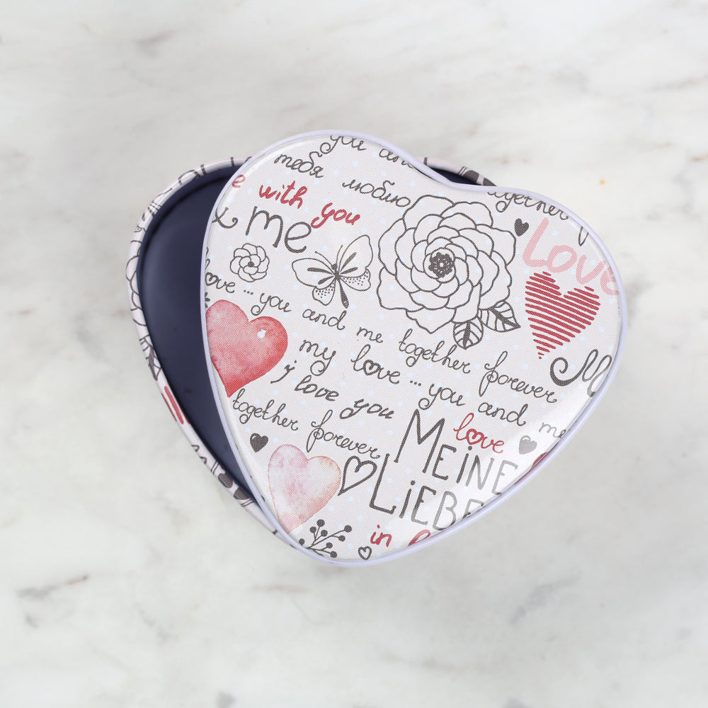 Nas Metal Saklama Kutusu Kalp - Karışık Renk