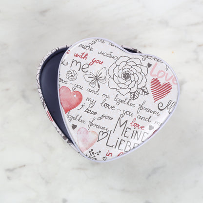 Nas Metal Saklama Kutusu Kalp - Karışık Renk