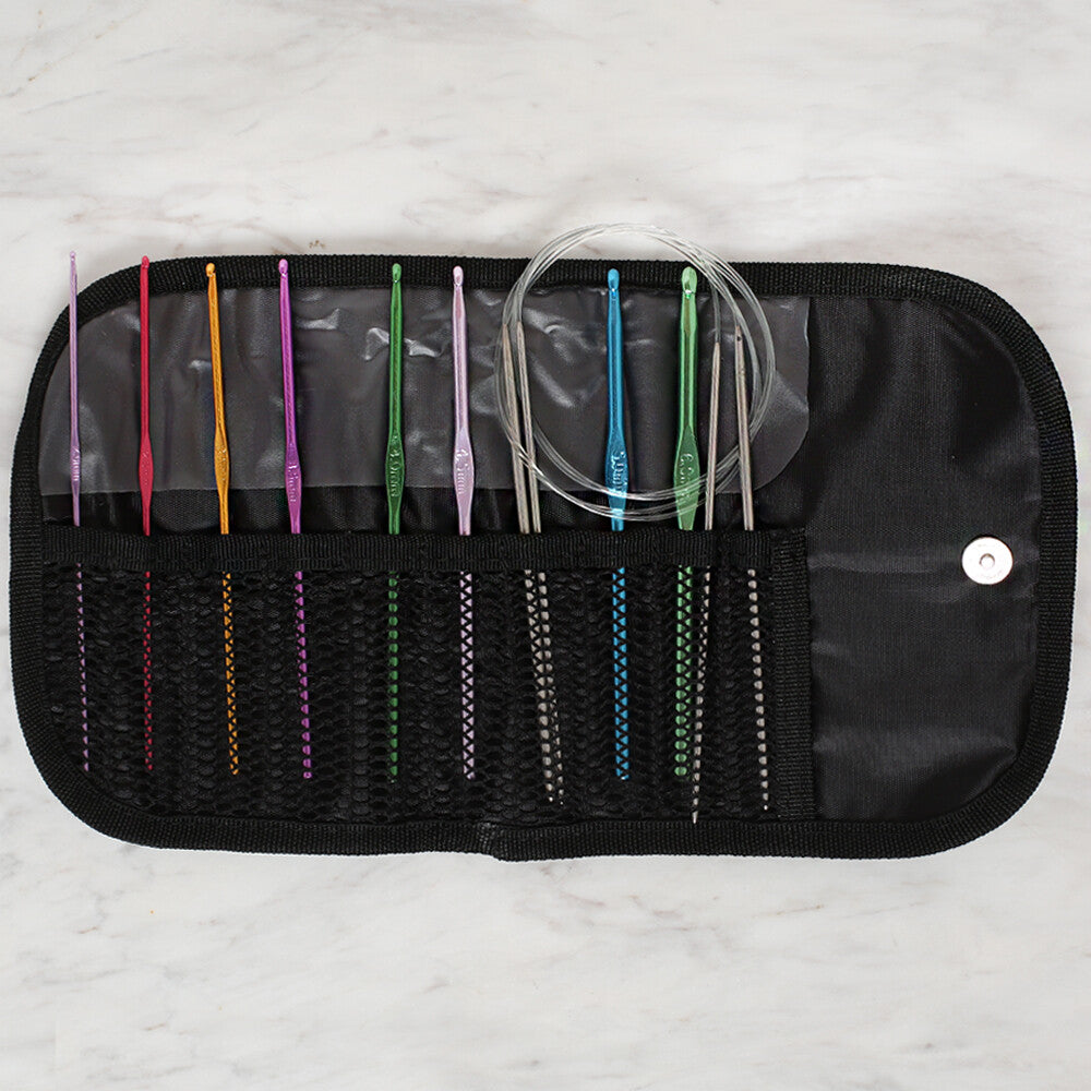 Loren Çantalı Tığ ve Örgü Aksesuarları Seti