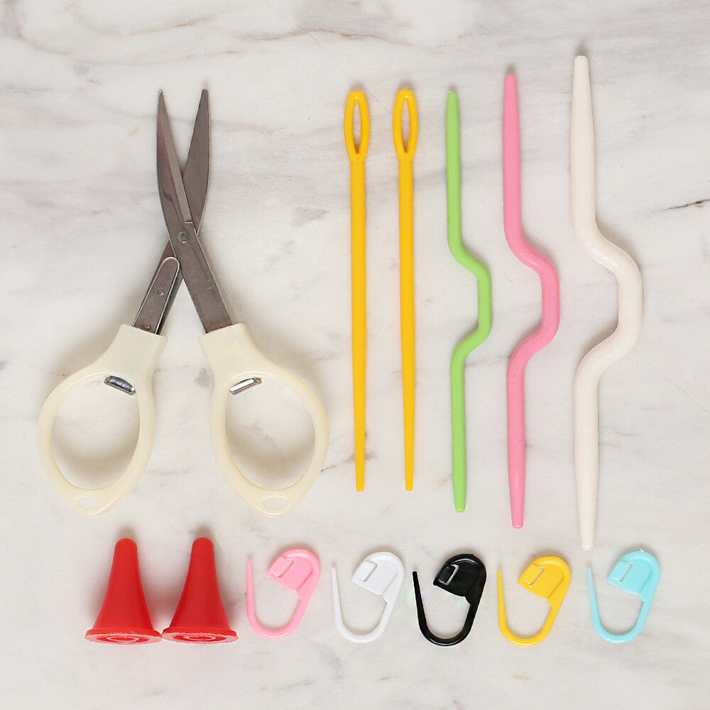 Loren Çantalı Tığ ve Örgü Aksesuarları Seti