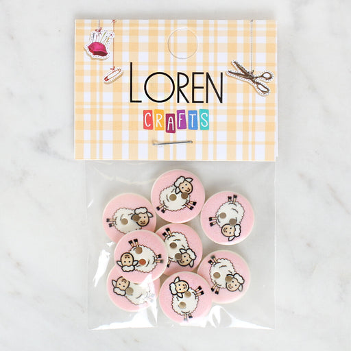 Loren Crafts 8'li Koyun Düğme - 1172