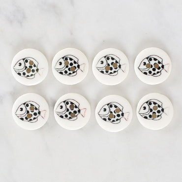 Loren Crafts 8'li Balık Düğme - 1187