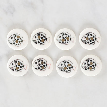 Loren Crafts 8'li Balık Düğme - 1187