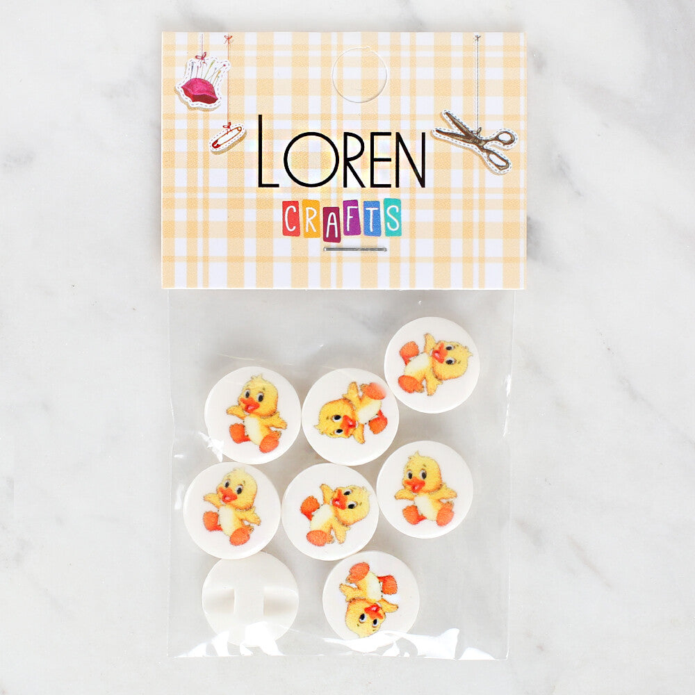 Loren Crafts 8'li Ördek Düğme - 1189