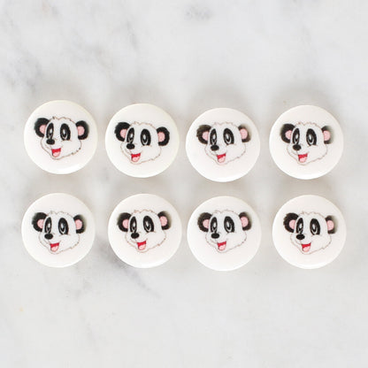 Loren Crafts 8'li Panda Düğme - 1193