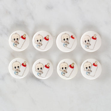 Loren Crafts 8'li Biberonlu Bebek Düğme - 1197