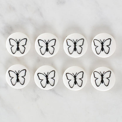 Loren Crafts 8'li Kelebek Düğme - 1216