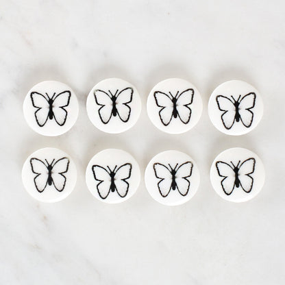 Loren Crafts 8'li Kelebek Düğme - 1220