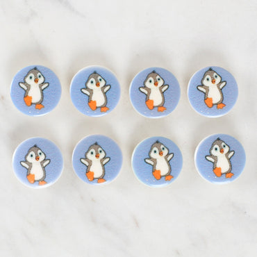 Loren Crafts 8'li Penguen Düğme - 1235