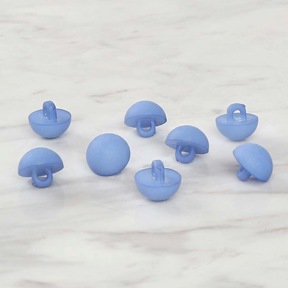 Loren Crafts 8'li Mat Plastik İnci Düğme Mavi - 1798