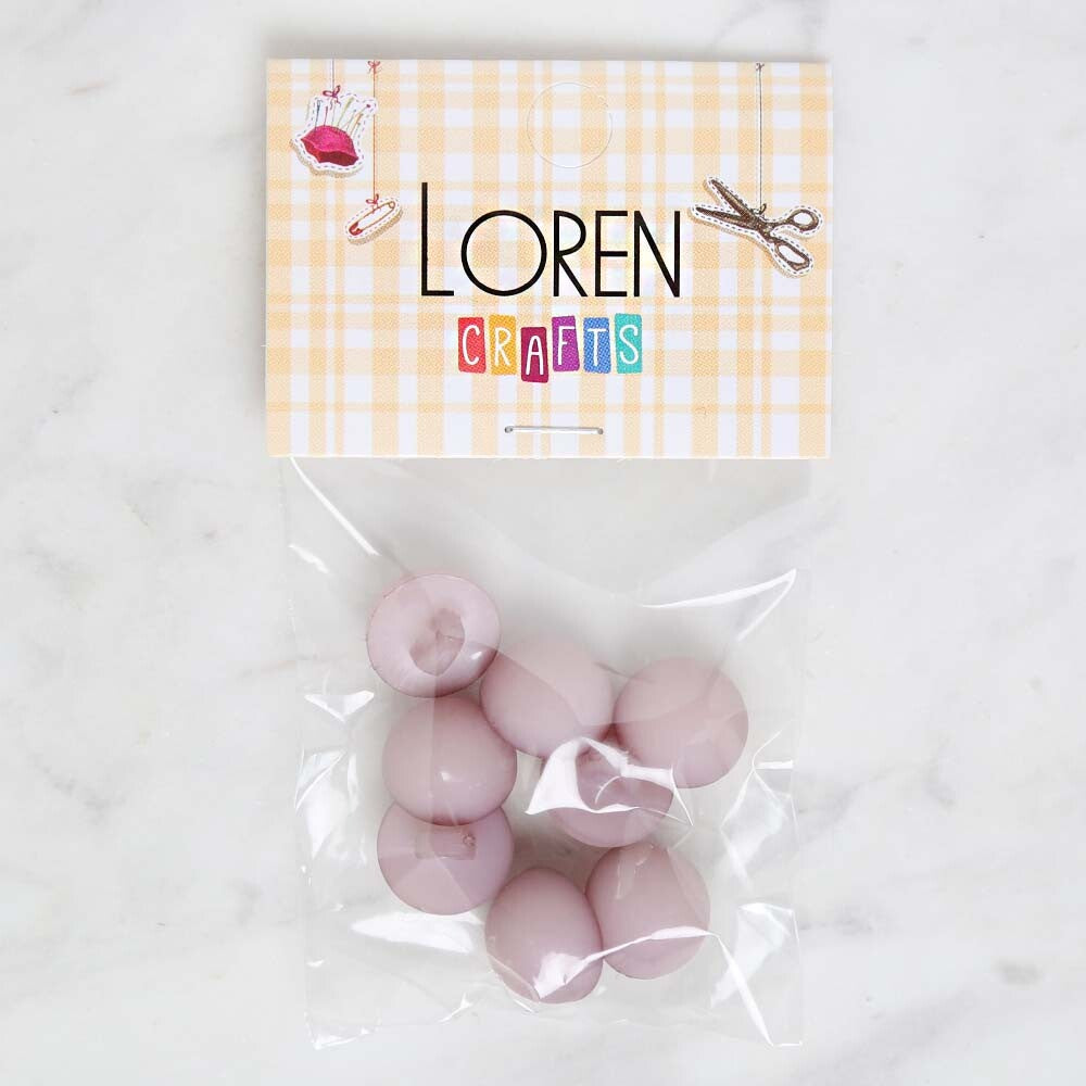 Loren Crafts 8'li Lila Düğme - 1799