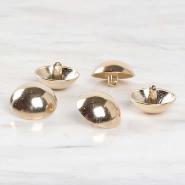 Loren Crafts 5'li Altın Sarısı Metal Düğme - 1807