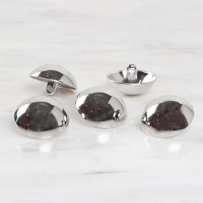 Loren Crafts 5'li Gümüş Metal Düğme - 1811