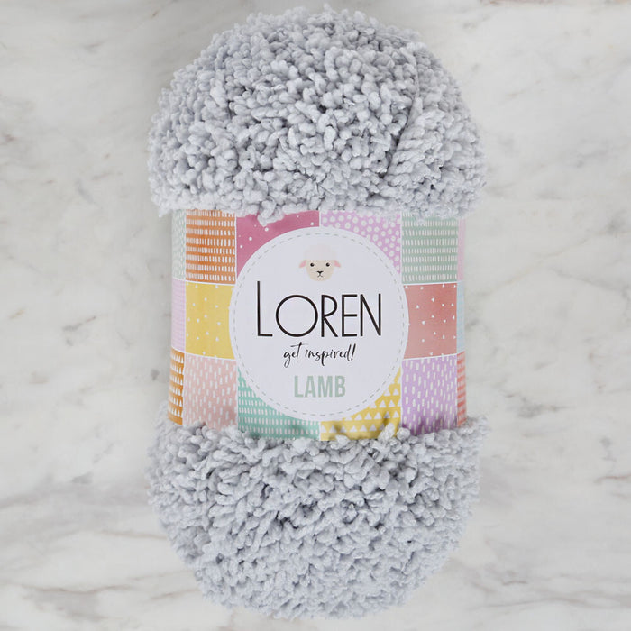 Loren Lamb Açık Gri El Örgü İpi - R044