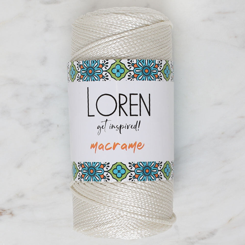 Loren Macrame Krem El Örgü İpi - RM 010