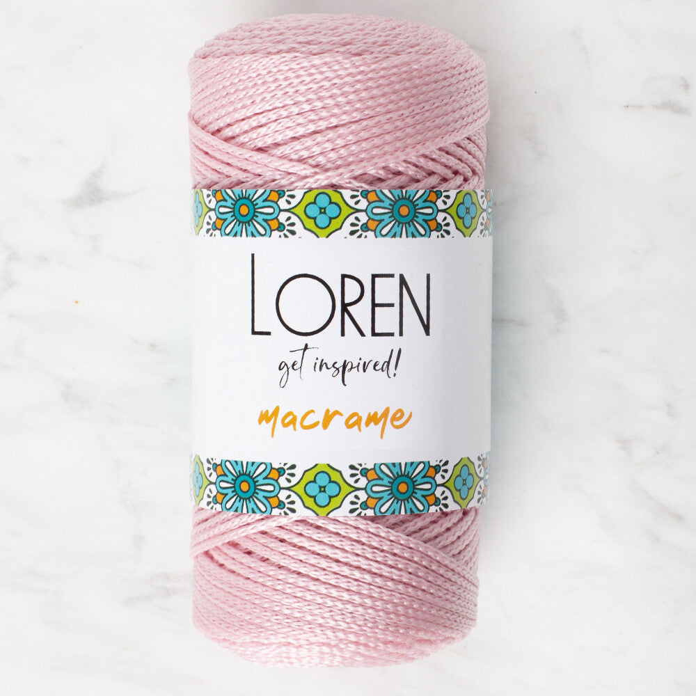 Loren Macrame Toz Pembe El Örgü İpi - RM 072