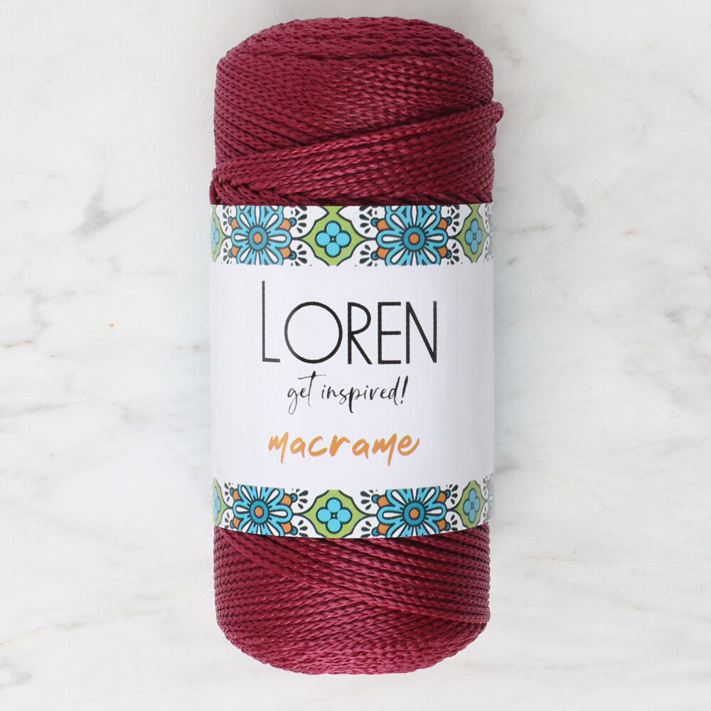 Loren Macrame Bordo El Örgü İpi - RM 0113