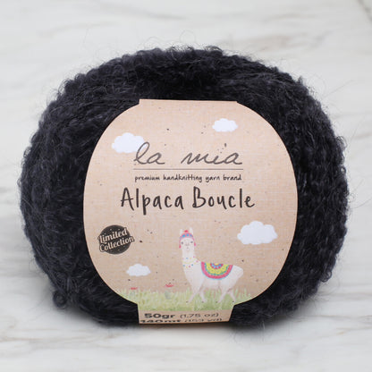 La Mia Alpaca Boucle 50 Gr Siyah El Örgü İpi - L307