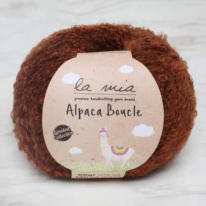 La Mia Alpaca Boucle 50 Gr Koyu Kahve El Örgü İpi - L311