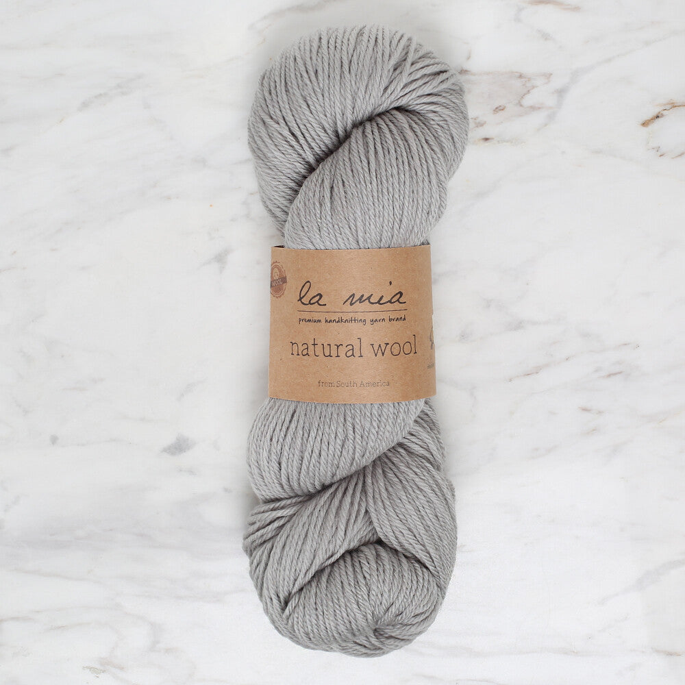 La Mia Natural Wool Gri El Örgü İpi - L946